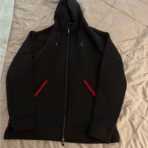 Jordan 23 Engineered full zip hoodie jacket black and red - men’s M NWOT